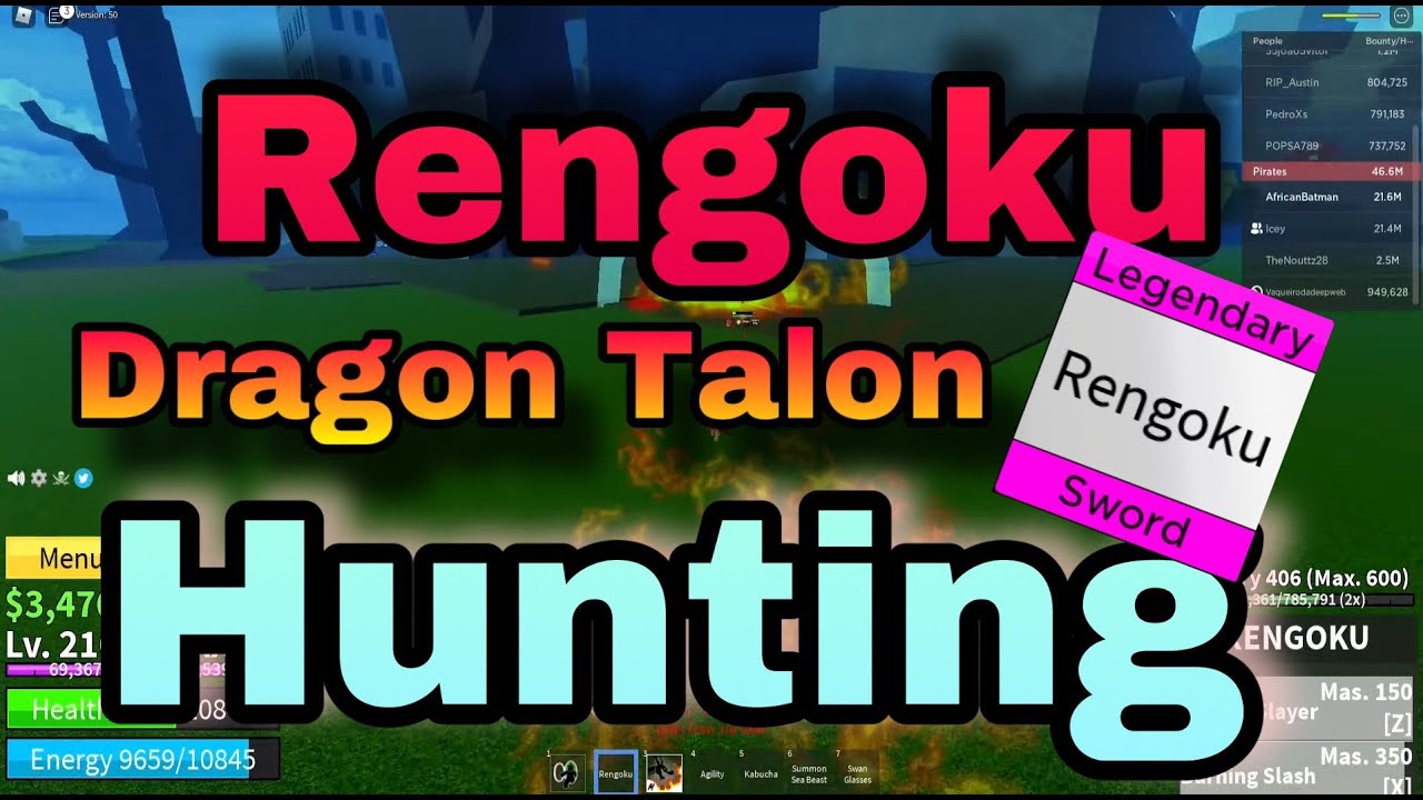 Dragon Talon and Rengoku Combo, Bounty Hunting, Montage, Roblox