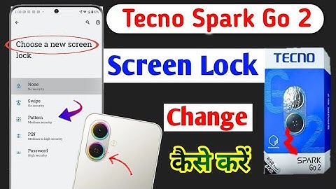 Tecno Spark Go 2 me screen lock kaise kare | How to change screen lock in tecno spark go 2
