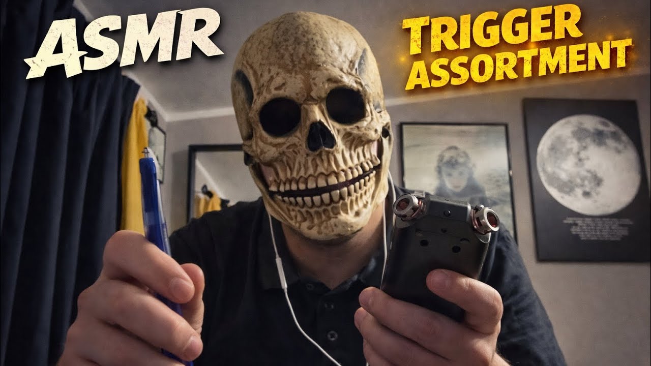 💀ASMR, Tascam trigger assortment, brushing, scratching and more (No talking)