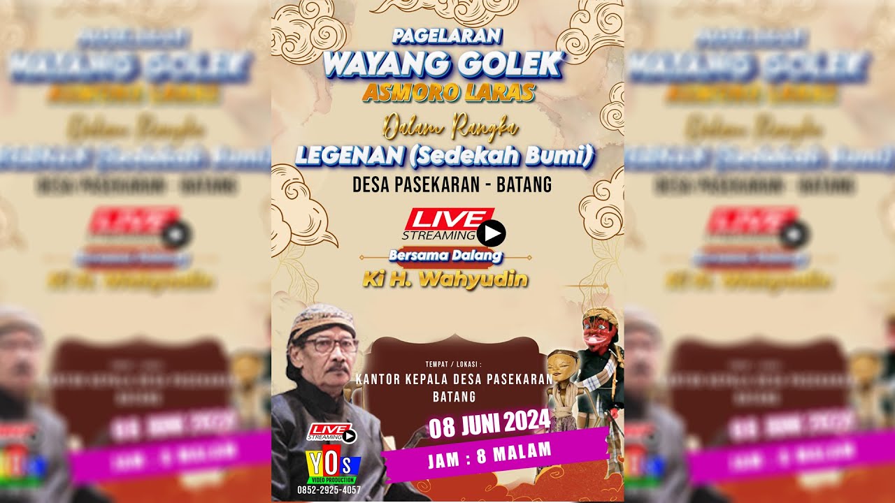 WAYANG GOLEK | Ki H. Wahyudin Acara Sedekah Bumi Desa Pasekaran Batang 2024