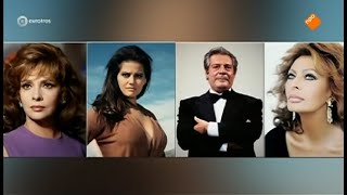 Sophia Loren, Marcello Mastroianni, Gina Lollobrigida, Claudia Cardinale interview in De TV Show