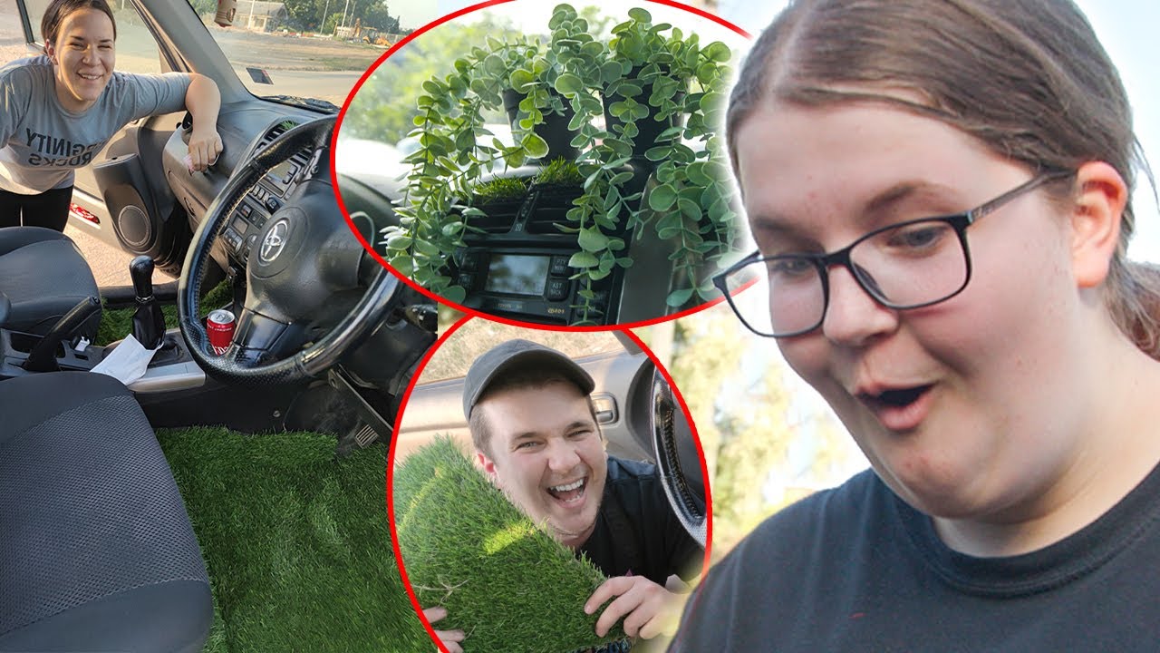 REAKCIJA SESTRE NA NJEN AUTO PUN TRAVE!!