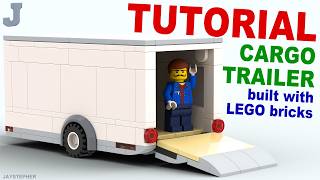 LEGO Brick Tutorial How To Make A Mid-Size Cargo Utility Trailer