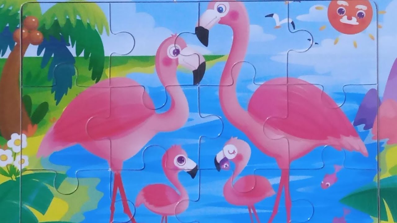 Flamingo Family - Collecting Puzzles For Children Flamingo Puzzle I ...