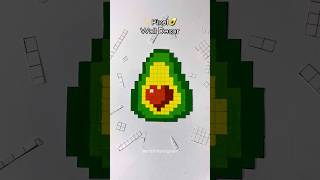 Diy Pixel Art Of Avocado Aesthetic Wall Decor
