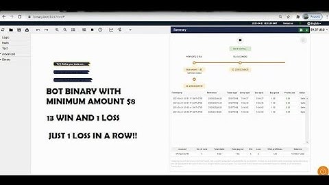 BINARY BOT OVER UNDER WITH LOW BALANCE $8 l SMART MARTINGALE l FREE DOWNLOAD l AMAZING BOT