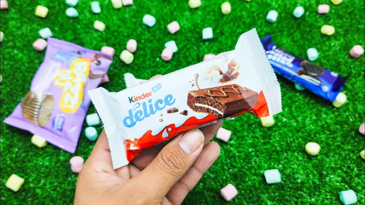 🍭Lot's of Candies opening🍭 Kinder Delice 🍫Mixing Candy and Chocolate