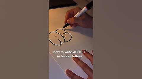 How to write ASHLEY in Bubble Letters🤞PLS Comment your name 🐱 #shorts #fyp #bubbleletters #tutorial
