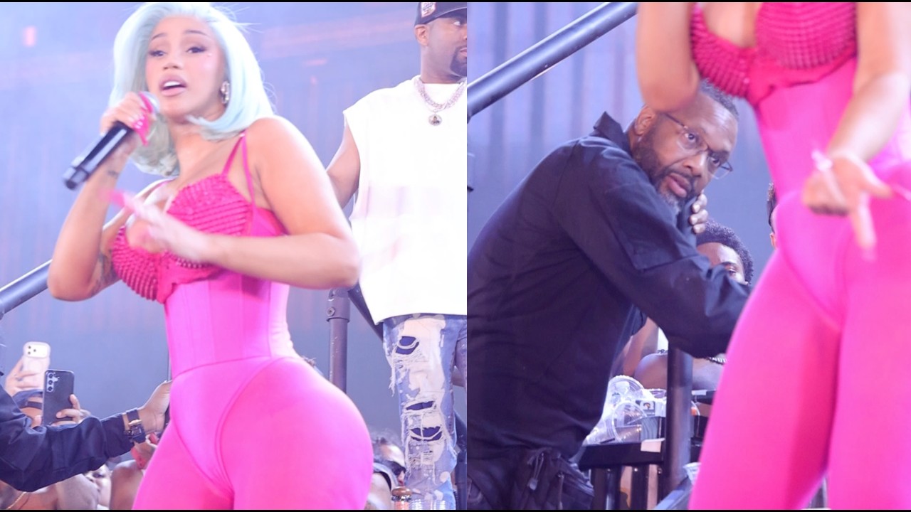 Cardi B’s crew had a WILD moment when one of her clappas got into it with security 😂🔥 The situation quickly turned physical, with the security guard caught in a chokehold as everyone around them reacted 👀