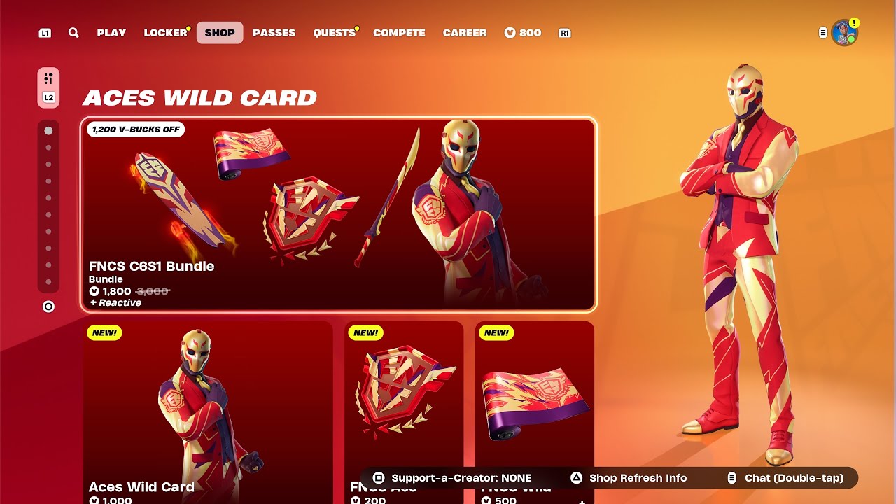 *NEW FNCS WILD CARD Skin👀 & KOMODO CAR 👍🏾 *Fortnite Item Shop (Feb 4th 2025) Chapter 6 Season 1