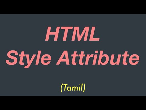 HTML Style Attribute |Tamil | Style YouTube Subscribe button in HTML