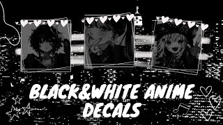 Aesthetic black and white anime decals for, Royale high journals, Bloxburg (siimplykiwi)(Roblox)