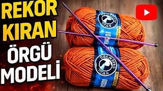 Görenler Hayran Kaldı Çok Kolay Örgü Modeli Anlatımlı Iki Şiş Örgü Modeli