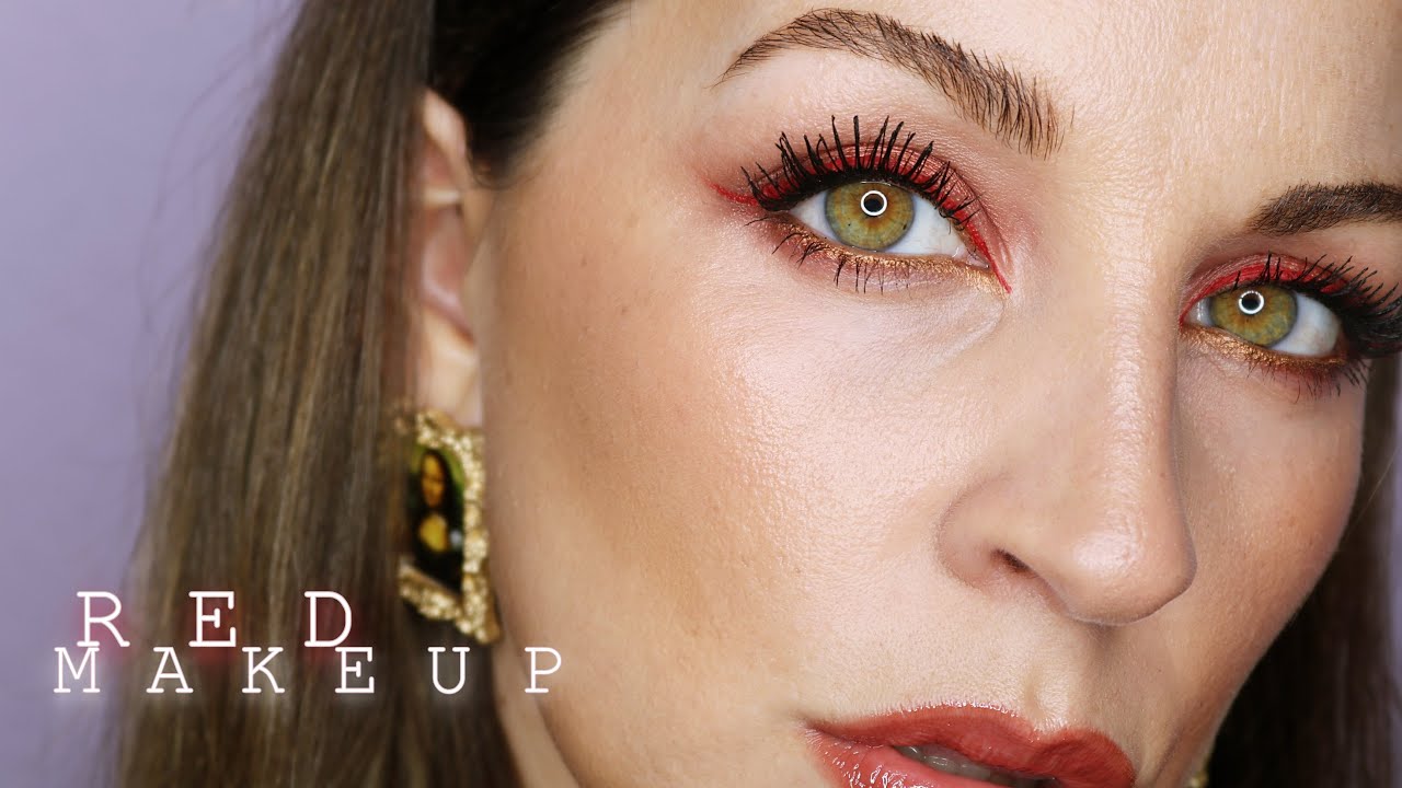 RED EYELINER MAKEUP TUTORIAL ⎮@SAN.SETT #redeyeliner #makeuptutorial