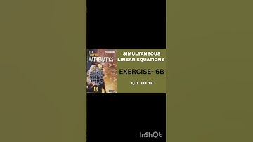 ICSE CLASS 9 | SIMULTANEOUS EQUATIONS | EXERCISE 6B- Q 1 to 10 | CONCISE MATHS - SELINA | #youtube