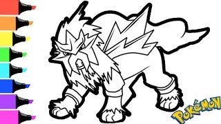 Entei and Friends Pokemon Coloring book pages for kids
