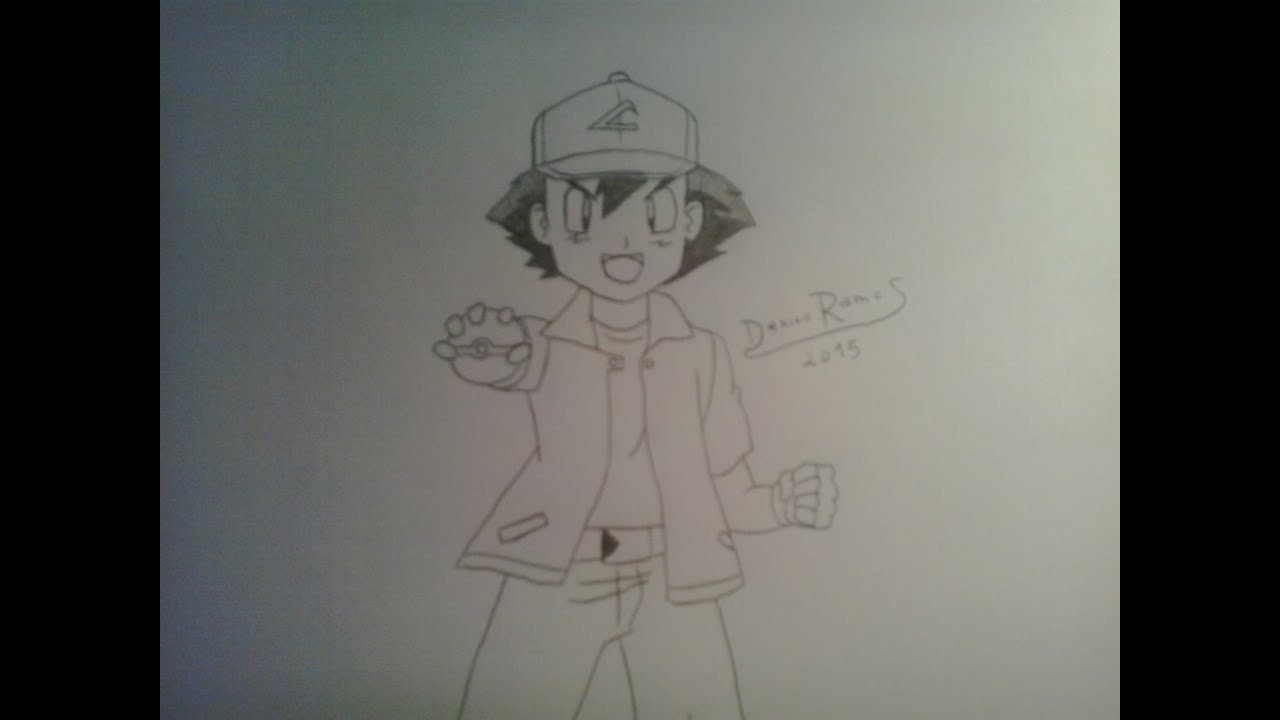 How to draw Ash Ketchum - YouTube