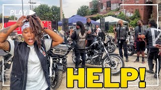 MOTORCYCLE CLUB PULLS UP ON A GIRL IN ST. LOUIS *INSANE*