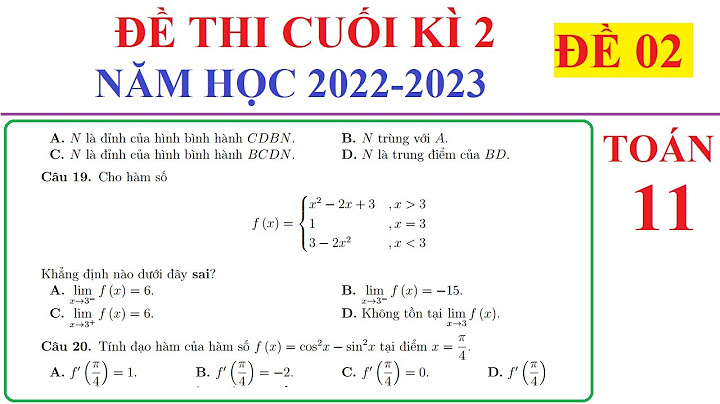 Ôn tập toán 11 học kì 2 có đáp án năm 2024