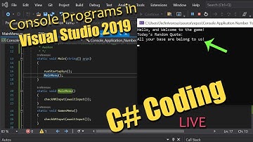 C# Coding live! making console mini games! coding basics!