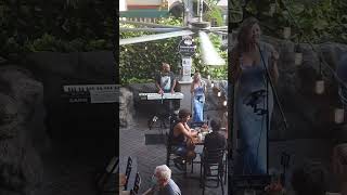 Walking through Lahaina Front Street 2021 Down the Hatch live music