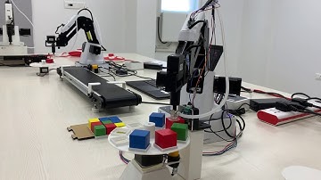 Color coded Robotic product retrieval from a 3D Printed turret using Dobot Magician