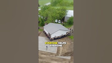 Zo verplaatsen de Amish hele gebouwen 😳