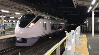 E657系K19編成ひたち22号我孫子駅5番線通過(電子警笛あり)