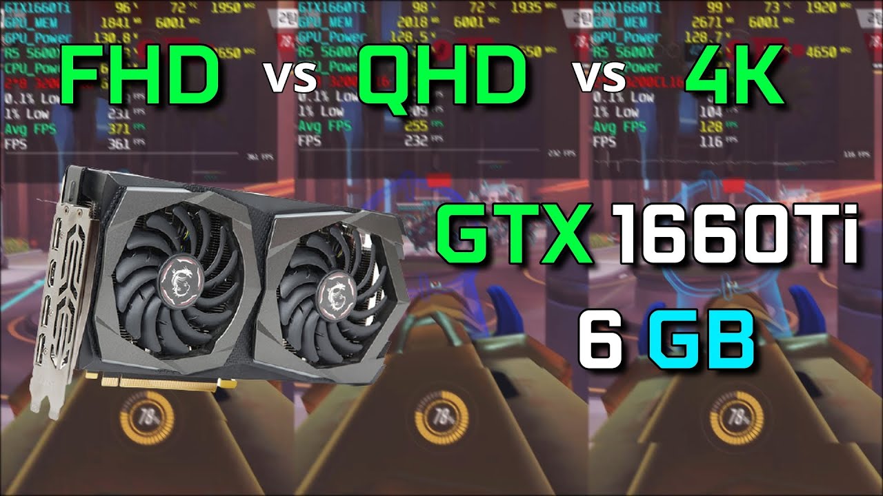 GTX1660Ti 해상도에 따른 게임성능 차이는? (FHD vs QHD vs 4K) 롤, 오버워치, 배그 with 라이젠