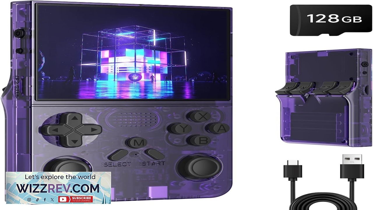 R40 Retro Handheld Game Console 128GB with 25K+ Games 3.5 Inch