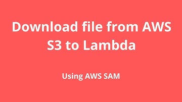 How to Download file from AWS S3 to Lambda function automatically