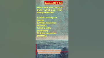 AWS Solutions Architect Associate Certification Practice Questions | Question No. 206 #aws #shorts