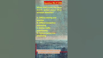 AWS Solutions Architect Associate Certification Practice Questions | Question No. 206 #aws #shorts