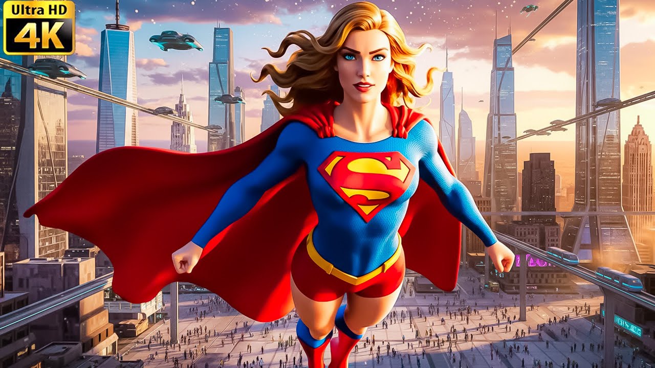 Supergirl Unleashed Cosmic Mayhem and Heroic Triumphs 🚀 Retrofuturistic AI Art | AI Short Film 