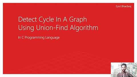 Detect A Cycle In A Graph Using Union-Find Algorithm | DSA | C Language |