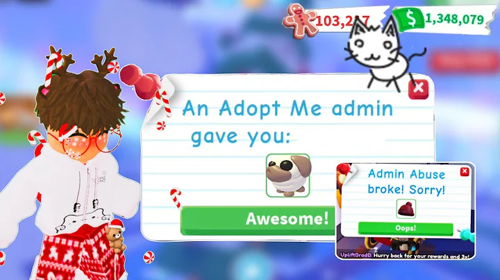 🎄CHRISTMAS ADMIN ABUSE IN ADOPT ME!!!🎄