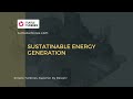 Sustatinable energy generation