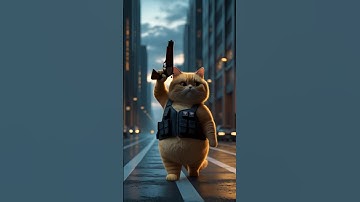 Mew Cat using gun to find food 😺 | #ai #aigenerated #cat #cartoon #aivideo #shorts #fypシ゚viral