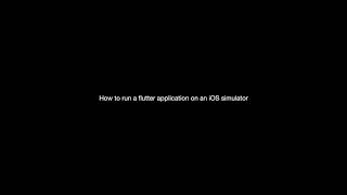 Flutter run project on iOS simulator