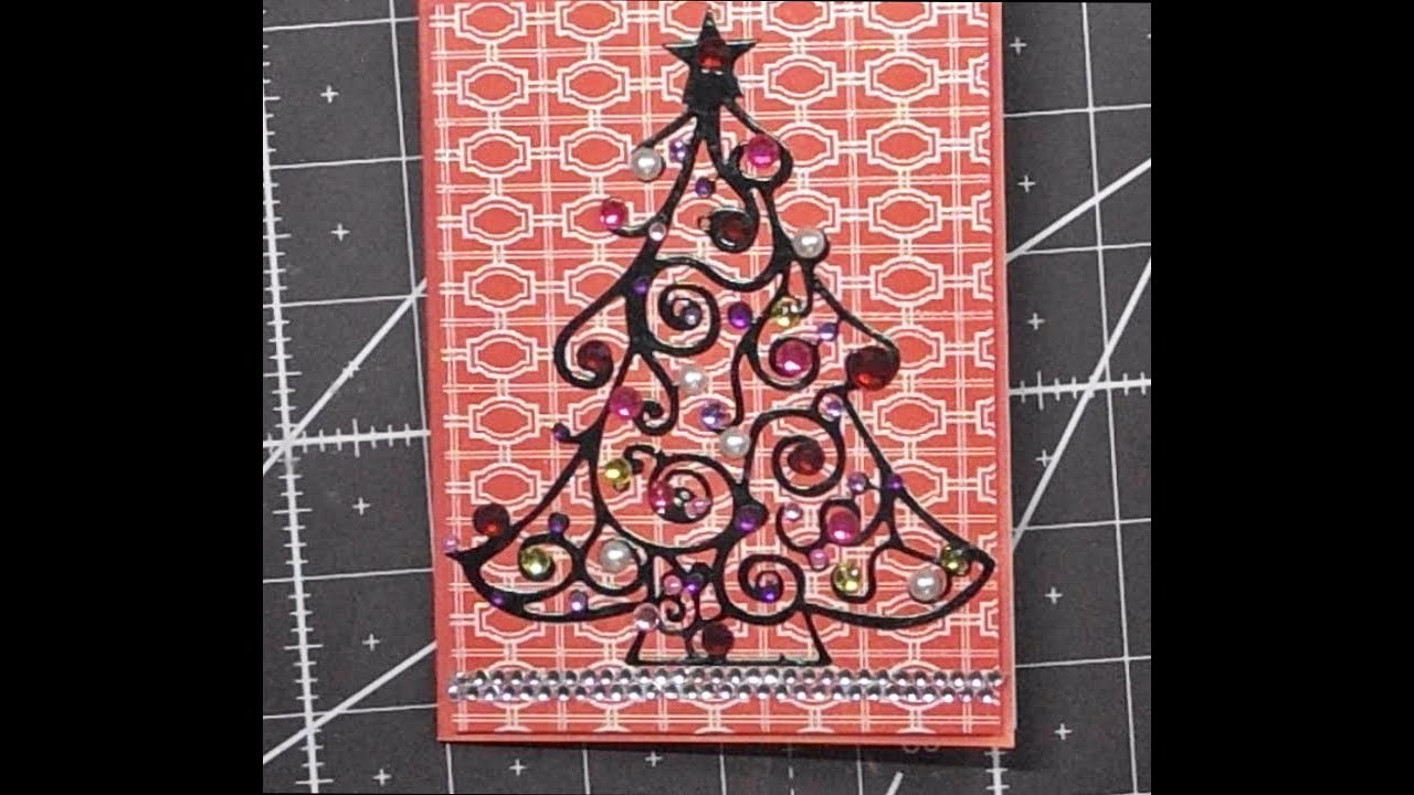 Easy Christmas Card w/ Large Christmas Tree Die from