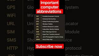 most important computer abbreviations #it #abbreviation #computer #knowledge