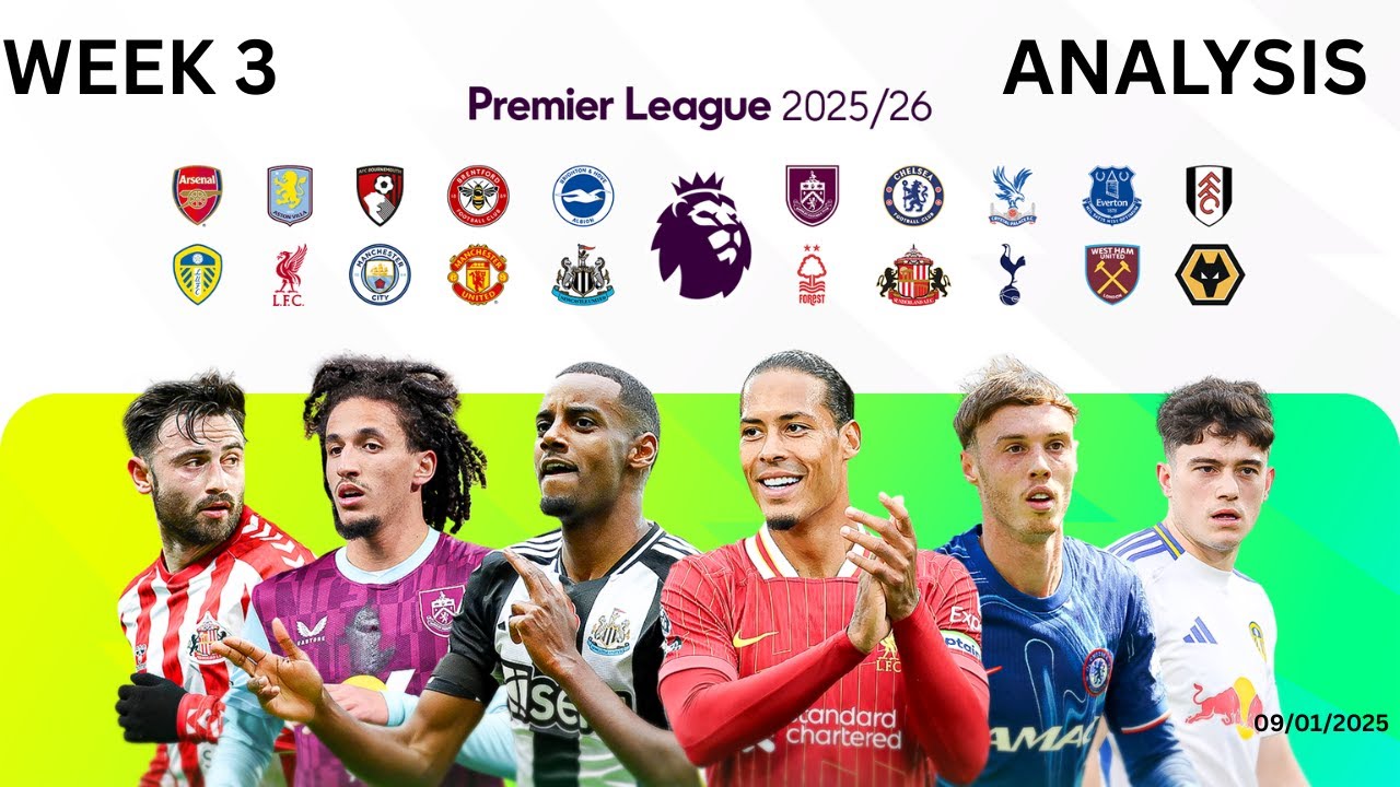 Epl Analysis EPL 2025/26 | WEEK 3 বিশ্লেষণ | English Premier League Analysis in ...