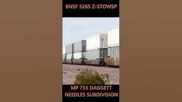 BNSF 5265 Z-STOWSP EB MP 733 NEEDLES SUB DAGGETT 2-23-2024 #bnsf #railway #automobile