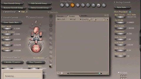 How to create Dynamic hair in Poser 7 #3