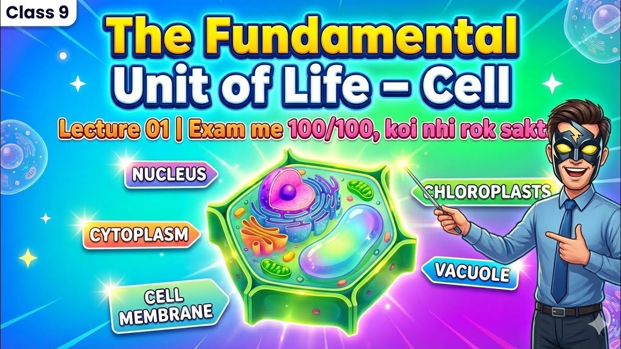 Fundamental Unit of Life Cell | Class 9 Biology Chapter 5 | Cbse | Cell ...
