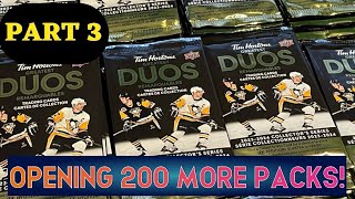 PART 3: OPENING 200 MORE PACKS! 2023-24 TIM HORTON’S GREATEST DUOS HOCKEY CARDS.