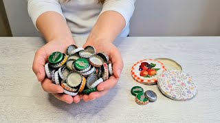 Transform Bottle And Jar Lids Into Cute Home Decor