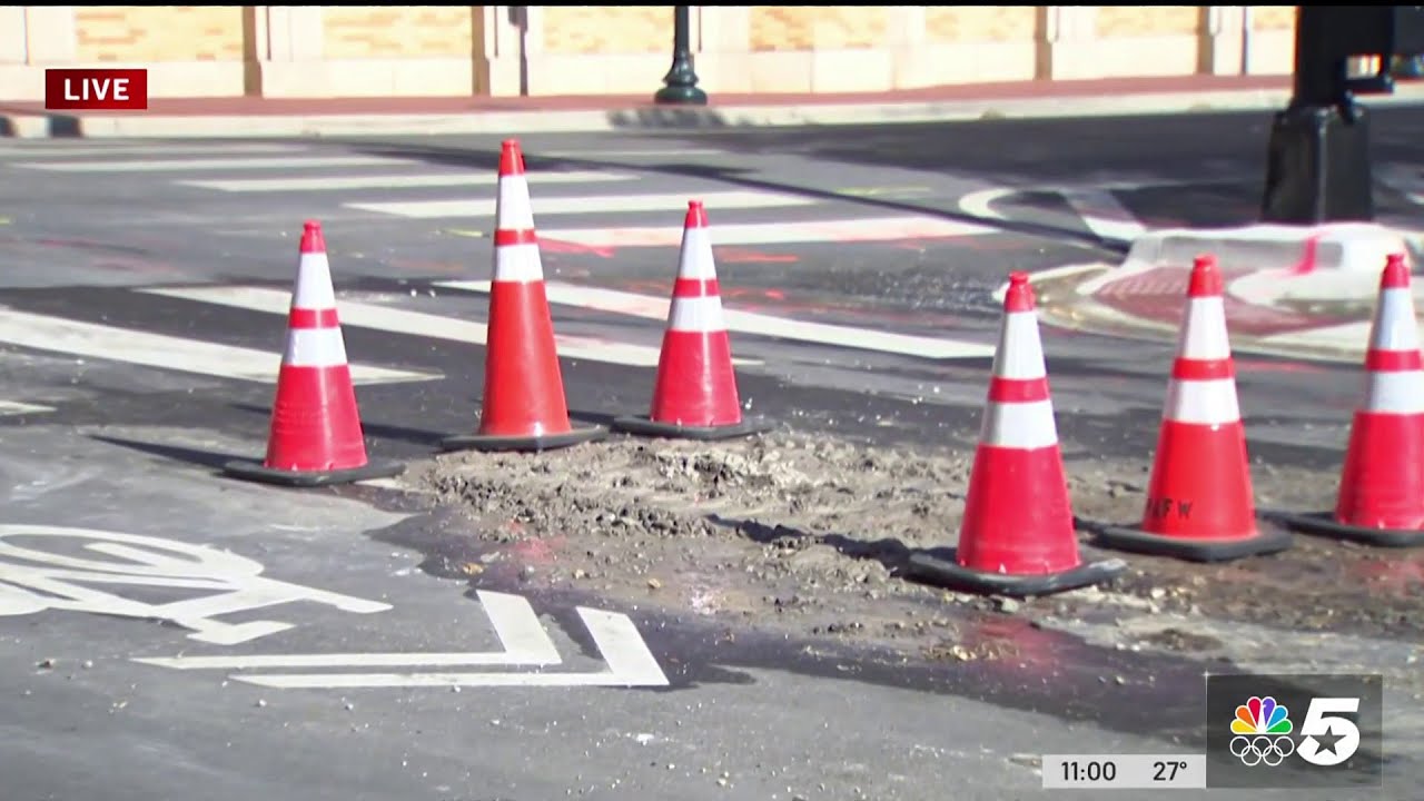Water main break repairs underway after pipe issues during freeze - YouTube