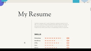 Ober - One Page Resume WordPress Theme cv resume cv