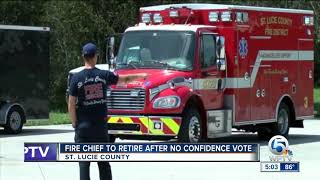 St. Lucie County Fire Chief to retire after no-confidence vote, complaint filed against him